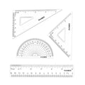 Triangular Ruler Set, 4PCS Geometry Set, Professional Drafting Tools