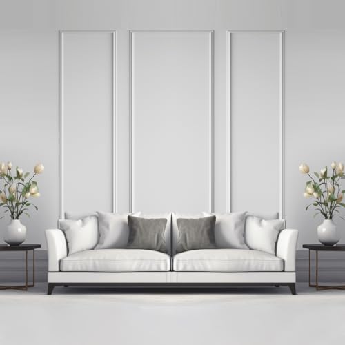 Pangda 3set Peel and Stick Wall Molding Kit 3D Premade, 24x96in+48x96in - size: 24x96in+48x96in