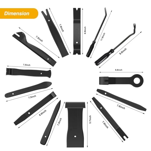 GOOACC 13PCS Nylon Trim Removal Tool Set - color: Black, size: 13Pcs
