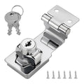 Keyed Hasp Locks,2.5 Inch 90 Degrees Knob Keyed Locking Hasp with 2 Pcs Keys for Small Doors Drawer and Cabinets Suitcase Furniture Hardware Door