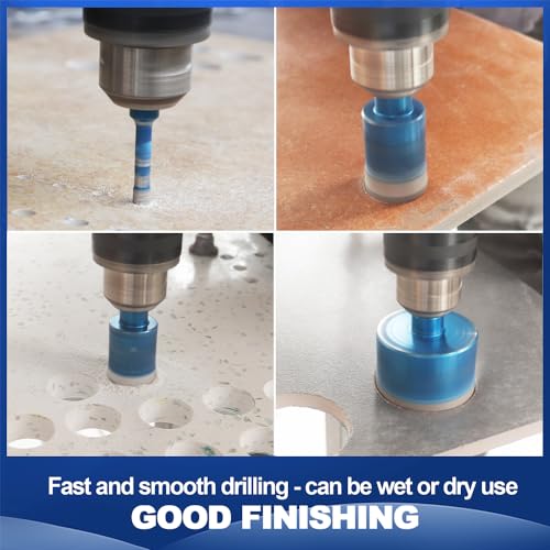 Tile Hole Saw Kit Diamond- BRSCHNITT 11pcs Diamond Core Drill Bit for Porcelain Tile Ceramic Marble Granite Drilling Triangle Shank - size: 6/8/10/20/25/28/32/35/45/50/65D