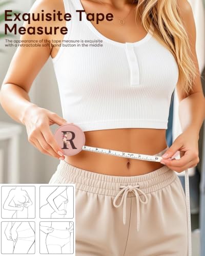 Maicican Retractable Tape Measure, Pink Leather Sewing Measuring Tape, R - color: Tape Measure-Pink R