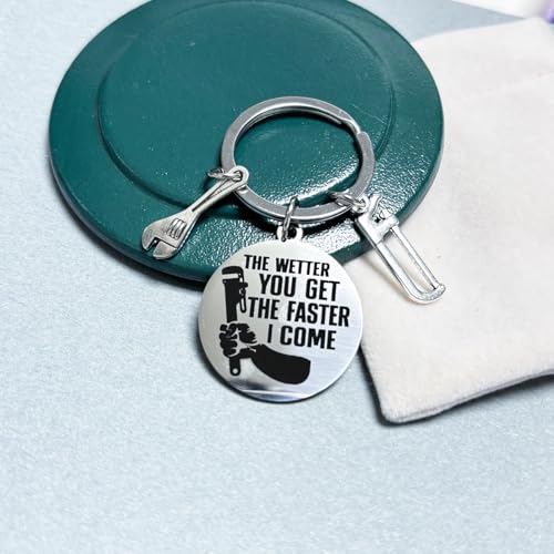 Plumbing Gifts for Men Plumber Appreciation Gifts for Plumber Ideal Plumbers Gift Keychain Gift for Husband Boyfriend Dad Retirement Valentine’s Day Christmas Birthday Coworkers Present