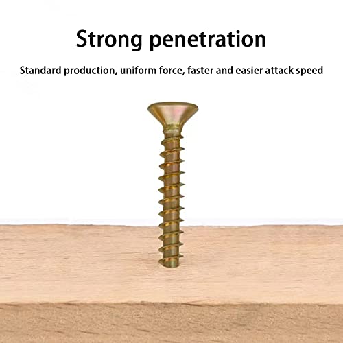 M3.5 M4 M5 Flat Head Wood Screws Assortment Kit 260 Pcs,Phillips Drive Countersunk Flat Head Self-Tapping Wood Screws,Yellow Zinc Plated Finish Screw Kit,Screws for Metal,Full Thread Screw Set - style: M3.5M4M5 260PCS
