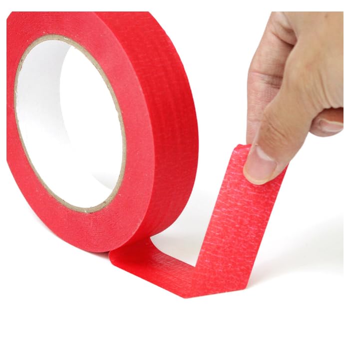 Red Painters Tape 2 inch Wide Red Masking Tape Paint Tape Red Paper Tape 2 inch x 55 Yards - color: Red, size: 2 Inch