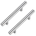 Aegero 10 Pack Cabinet Pulls Brushed Nickel Stainless Cabinet Handles, for Kitchen and Bathroom Cabinets, 5 Inch Length, 3 Inch Hole Center - color: Silvery