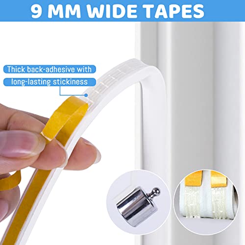CloudBuyer Door & Window Weather Stripping, Soundproof Insulation Seal Strip with Self-Adhesive Rubber Collision Protection, 16.5 Ft (White) - color: White, size: 16.5Ft