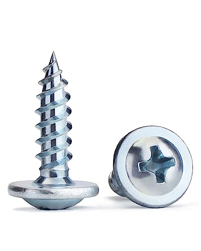 Wood Screws,#8×5/8 inch 350Pcs Silver Phillips Truss Head Screws - color: Silver, size: #8×5/8"
