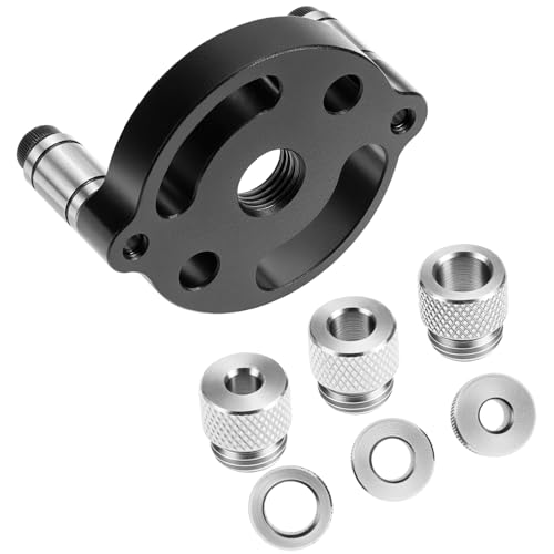 QWORK Self-Centering Doweling Jig, Straight Hole Guide for Precise Woodworking, with 6mm, 8mm, 10mm Bushings, Hole Puncher Locator