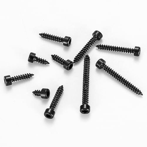 Metric Hex Socket Cap Head Self Tapping Screws, 480pcs M3 Stainless Steel Socket Head Cap Wood Screws Assortment Kit, Hex Drive Head Cap Self Drilling Screws(480 Black) - color: 480 Black