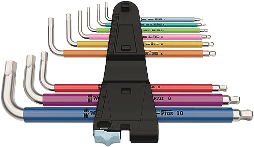 Wera 05022669001 L-Key Set 3950 Spkl/9 SM Metric of Stainless Steel,MULTI - style: L-Key Set