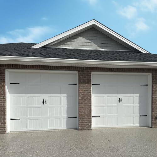 Magnetic Garage Door Hardware,Garage Door Magnetic Decorative Hardware 8 Hinges + 4 Handles for Iron Door,Easy Install,Durable & Waterproof (Classics Style,2 Pack) - style: Traditional