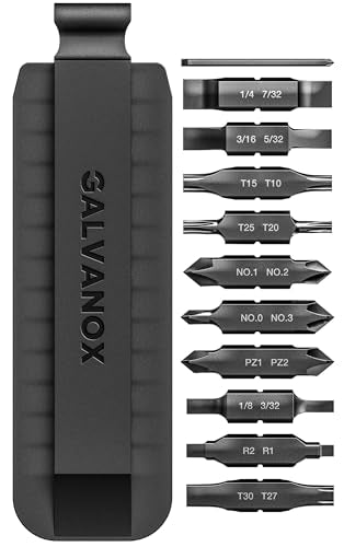 Galvanox Replacement Bit kit for Leatherman Multi-tools - 11 Bit Set Phillips, Torx, and Flat Screwdriver with Holder - style: Bit Set A