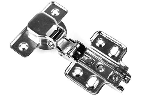 Berta (2 Pieces) Full Overlay Frameless European Hinges, 105 Degree 2-Cam 4-Way Adjustable Concealed Kitchen Cabinet Door Hinges with Screws (2) - size: 2