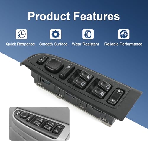 Master Power Window Switch Compatible with 2003-2007 Chevrolet GMC Cadillac - size: 15883320