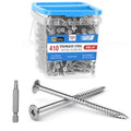 #10 x 4 Stainless Steel Deck Screws, 350Pcs 410 Grade Stainless Steel - size: #10 × 4"