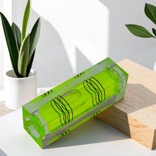 High precision mini bubble, double line small level bubble, three line flat ball level, household ruler can be turned 180 degrees (Non-magnetic, 40 * 15 * 15mm（4PCS)) - size: 40*15*15mm（4PCS)