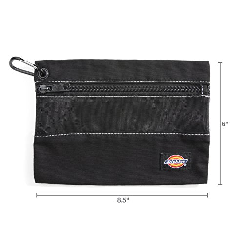 Dickies Set of 3 Small Canvas Utility Pouches, Zippered, for Organizing Small Tools and Fasteners, Black - color: Black