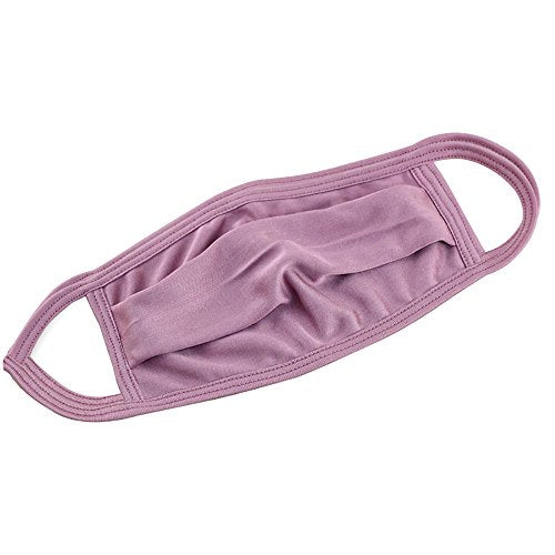 100% Mulberry Silk Lightweight Breathable Face Mouth Mask Cover Sunscreen Wind Against Dust Washed Reusable - color: Black