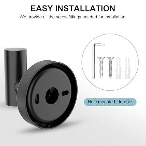 SetSail Towel Hooks for Bathrooms 4 Packs Screw-in Matte Black Bathroom Towel Hook Wall Mounted Stainless Steel Shower Towel Hooks for Coat Hanging, Drill Hole - color: Matte Black