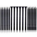 18 PCS Carbon Fiber Plastic Scrapers Tool, Non-Scratch Scraper Tool for Tight Spaces, Multi-Purpose Label Scraper Pen-Shaped, for Car Cleaning Supplies, Kitchen, Crevices, Stains (Black) - color: 18 Pcs Black