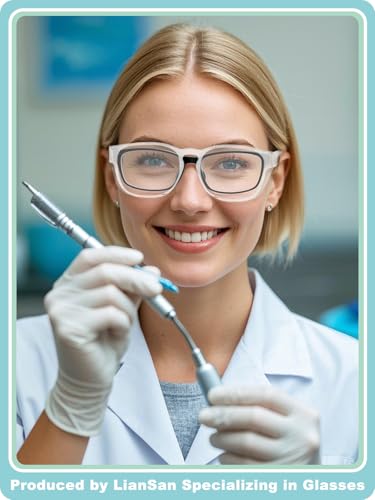 LianSan Safety Glasses Over Eyeglasses for Women - Anti-Fog Goggles Fit Over Eyewear for ANSI Z87.1 Certified - color: Transparent/Clear