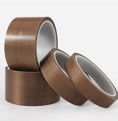 QRITY 1 Roll Electrical Tape PTFE Coated Fiberglass Adhesive Tape, 25mm x 10m High Temp Insulation Tape, for Vacuum Sealer Machine, Impulse Sealers Insulation
