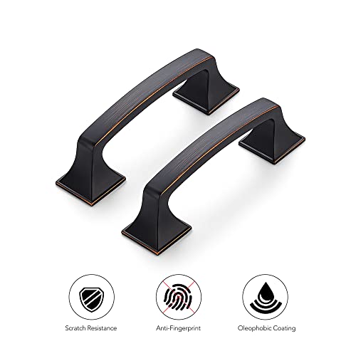 Ravinte Oil Rubbed Bronze Cabinet Handles Cabinet Pulls, 3 Inch, 10 Pack - color: Oli Rubber Bronze, size: 3 Inch Hole Center