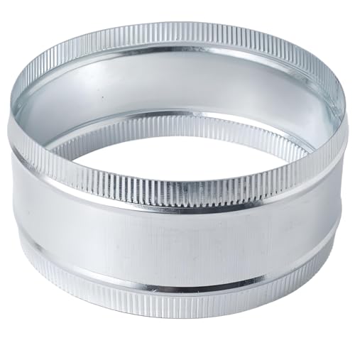 14 Inch Round Galvanized Steel Duct Connector - Metal Ventilation Pipe Coupler - Dryer Vent Hose Extension - HVAC Ducting Coupling for Straight Connection - size: 14 Inch