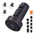 ARCORA Pull Down Kitchen Faucet Head Replacement with 13 Adapters, 3 Modes - color: Oil Rubbed Bronze