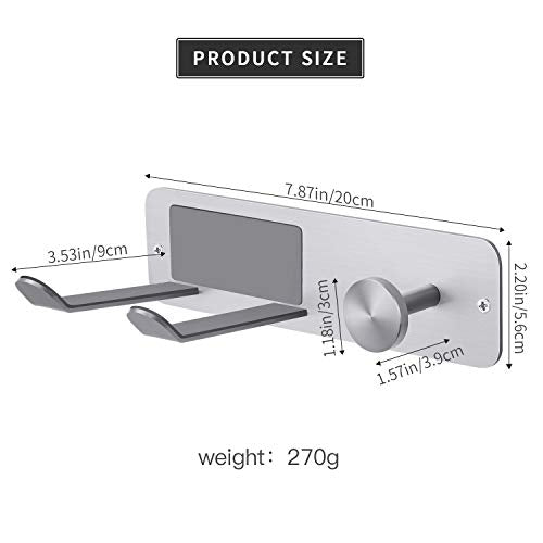 FLE Adhesive Hair Dryer Holder Blow Dryer Wall Mount Bathroom Rack Silver - color: Silver