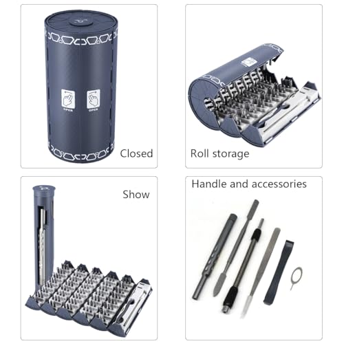 128 in 1 Precision Screwdriver Set,with Magnetic Kit for Computer, PC, for Mac-Book, for Laptop, forTablet,for iPhone, for Xbox, for Game Console for Dad Gifts