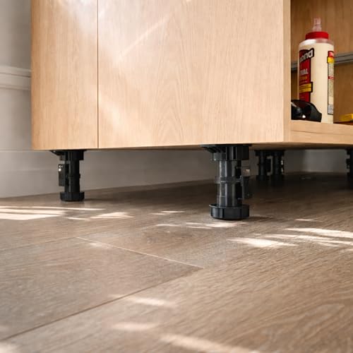 4-Pack Adjustable Cabinet Leveling Legs, 3.1"-4.3" Height, 330 lb Capacity - size: 4 Pieces