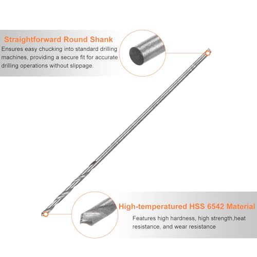 HARFINGTON 12pcs Micro Jobber Twist Drill Bits #76 0.5mm / 0.0197" High Speed Steel HSS Mini Drilling Bit Tool for Stainless Steel Aluminum Wood Plastic - size: 0.5mm