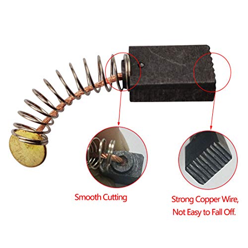 Electric Motor Carbon Brushes 30 Pack Replacement Repair Kit 5x8x13mm / 0.19x0.31x0.51 Inch for Drill, Electric Planer, Trimmer Motor - size: 50#