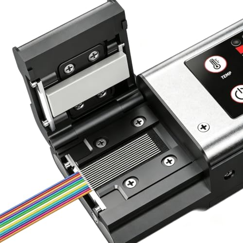 Fiber Optic Thermal Stripper, 1-48 Core Multi-Fiber Ribbon Stripping Tool with 8-Level Temp Control & Dual Heating Mode, Professional Fiber Coating Remover for Bare & Bundle Fiber.
