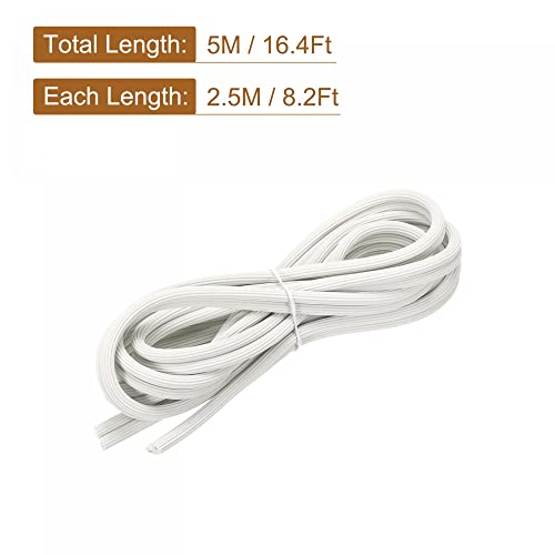 uxcell Screen Spline, 5M/16.4Ft Silicone Sealing Strip Window Screen Retainer, 6.5mm OD White - size: 6.5mm x 5M