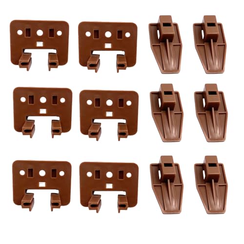 12Pcs Drawer Guides,Drawer Slide Track Guide Glide Repair Kit for Kenlin Rite Trak I System Dressers Center Mount Drawer and Nightstand