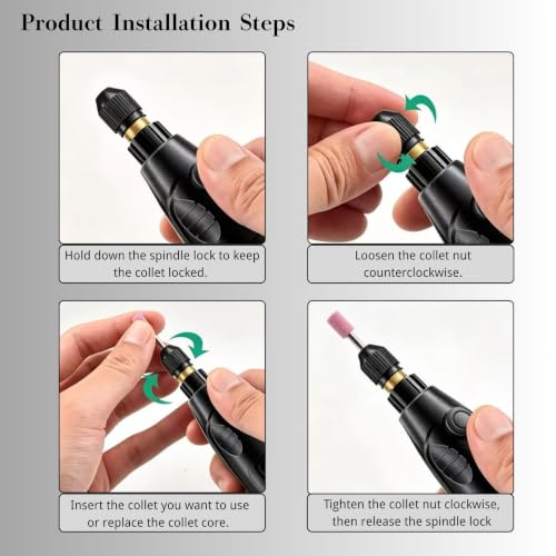 Mini Cordless Rotary Tool, 6-Speed 3.7V Rechargeable Rotary Tool Kit with 69 Accessories, USB Charging Multi-Purpose DIY Tool for Sanding, Polishing, Drilling, Engraving