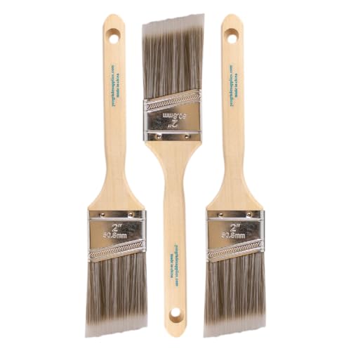 Pro Grade Paint Brushes, 2 Inch Angled Paint Brush, Trim & Walls, 3 Pack - size: 3Ea H 2A