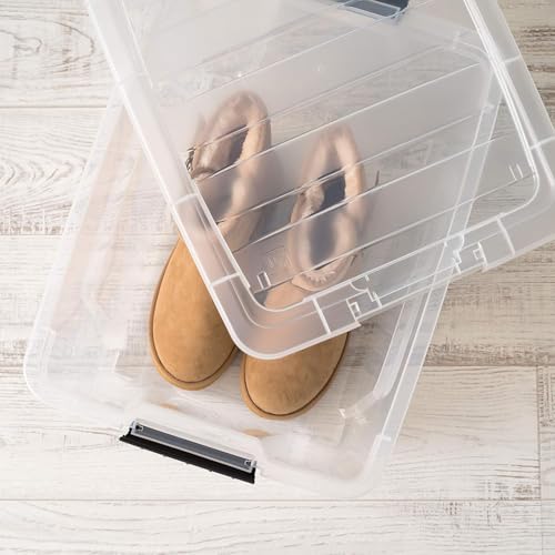 IRIS USA 4-Pack 32 Quart Storage Bins with Lids, Clear - color: Clear, size: 32 Qt, style: 4 Pack