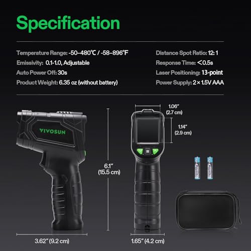 VIVOSUN VPD Thermometer, Handheld Environmental Monitor for Plants