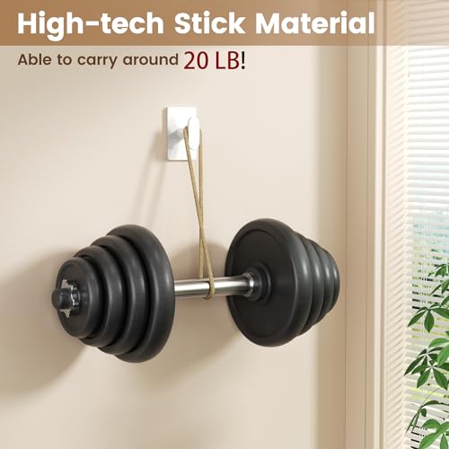 pickpiff Adhesive Towel Hooks: 20LB Extra Strong Wall Hanger, White 8 Pack - color: White, size: 8 Pack