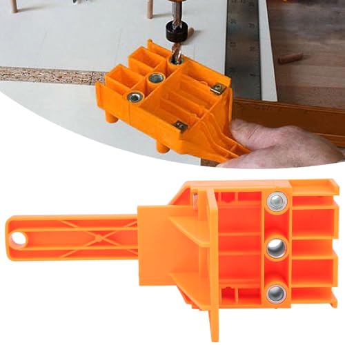 41Pcs Drill Hole Locator Kit - Adjustable Woodworking Jig with 6/8/10mm Drill Bits and Dowels for Precision Carpentry Projects