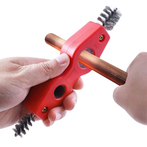 Saim 4 in 1 Copper Tubing Brush, 1/2 in and 3/4 in Copper Pipe Cleanerr