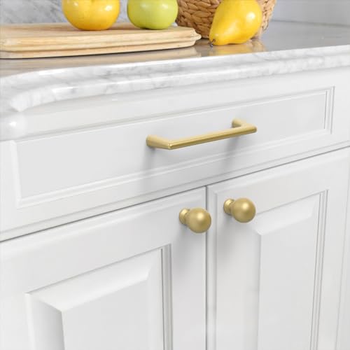 Asidrama 10 Pack 3.75 Inch(96mm) Gold Cabinet Pulls Cabinet Handles Cupboard Handles Kitchen Cabinet Hardware for Cupboard Drawer Pulls - color: Gold, size: 3.75" Hole Center, style: 10 Pack