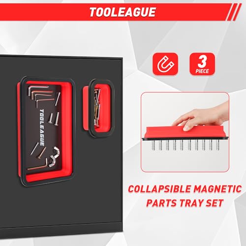 3Pcs Collapsible Magnetic Parts Tray Set with 15Lb Magnetic Pickup Pen - size: 3pcs