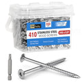 #10 x 3.5 Stainless Steel Deck Screws, 350Pcs 410 Grade Stainless Steel - size: #10 × 3-1/2"
