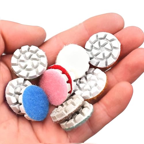 1inch 25mm Mini Diamond Polishing Pad Set, 14 Different Grit 50#-10000# Water Sanding Discs & 2.3mm 3mm Shaft Hook & Loop Back Holder for Detail Fine Grinding - style: 2.3mm 3mm Shank