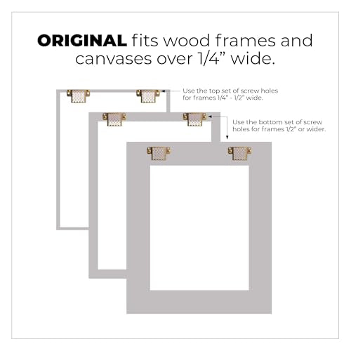 Beehive Picture Hangers | 98 Pcs Picture Hanging Hardware Kit | Fully Adjustable | for Wood Frames and Canvases on Drywall | 20 lb Capacity | Hangs 12 Frames - size: 24 Pack (Original), style: For hanging wood frames, canvases and artwork in homes, office